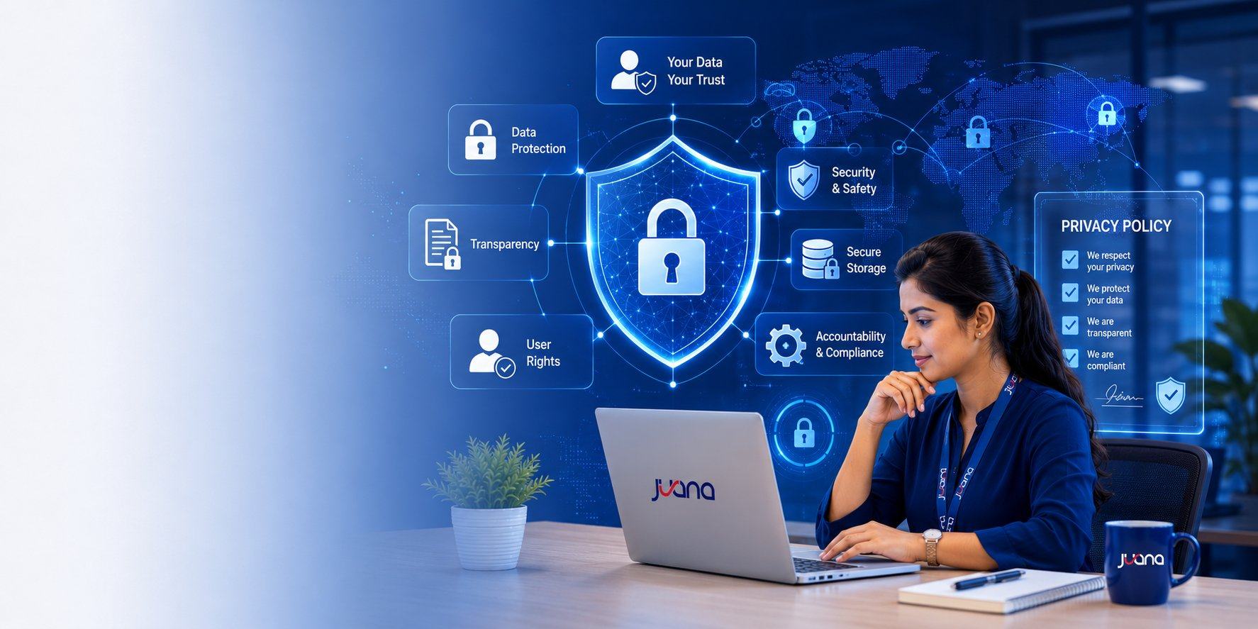 Juana data protection and privacy visual